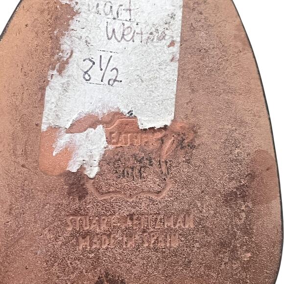 Stuart Weitzman Shoes Womens 8.5 Brown Tortoise Patent Mary Jane Kitten Heels - Picture 7 of 9